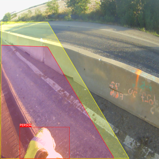 Partial human detection — a worker identified from a limb or partial view behind an obstruction