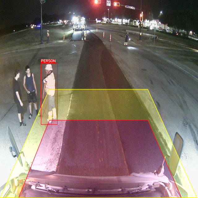 Worker proximity and trajectory detected relative to a machine's path